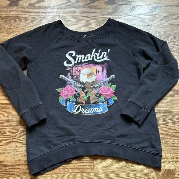 Spell Smokin Dreams Black Graphic sweatshirt